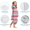 thumbnail image 7 of Red and Green Christmas Pattern Hooded Bath Towel，50"x30" for Ages 3 To 12 Kids, Quick Dry Lightweight Soft Microfiber Hood Beach Towel Cover Up for Kids, 7 of 7