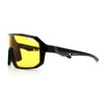 thumbnail image 6 of Xloop Mens HD Night Driving Lens Oversized Shield Sport Plastic Sunglasses [Shiny Black], 6 of 7