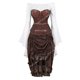 thumbnail image 3 of Ropa Steampunk Disfraz Steampunk para mujer Vestido con corsé debajo del busto Blusa renacentista de talla grande Disfraz de pirata medieval para Halloween, 3 of 5