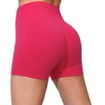 thumbnail image 3 of QATAINLAV 90% off Clearance Sale! High Waisted Yoga Shorts for Women with Tummy Control Butt Lifting Workout Shorts Gym Seamless Short Leggings Hot Pink L, 3 of 9