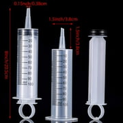 QISHI 4 Pack 100ml Syringes, Large Plastic Syringe for Scientific Labs and Liquid Dispensing Metric Multiple Uses