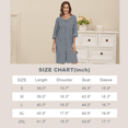 thumbnail image 7 of EA'S SECRET Women's Lightweight 100% Cotton Mid-Length Robe Zip Front Bathrobe 3/4 Sleeve Spa Kimono Robe Bridesmaid Bride Party Robes Sleepwear Bath Robes with Pockets(Dark Gray,L), 7 of 7