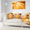 thumbnail image 3 of Designart Fractal 3D Brown Stripes - Contemporary Throw Pillow - 12x20, 3 of 5