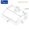 thumbnail image 7 of Awoco RH-S10-30S Awoco RH-S10-30S 30'W 7'H Ducted Under Cabinet 4 Speeds 8 Top Vent Stainless Steel Range Hood, 7 of 7