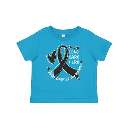 

Inktastic Love Care Cure Skin Cancer Awareness Black Ribbon Gift Baby Boy or Baby Girl T-Shirt