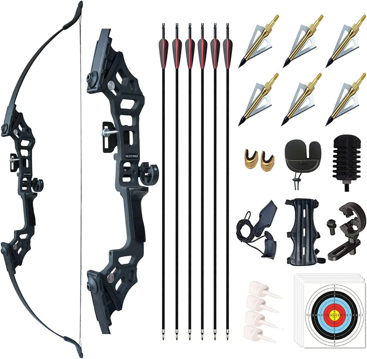 Arc traditionnel recurve démontable Old Tradition Predator 60 Droitier (RH) - Arcs Recurves
