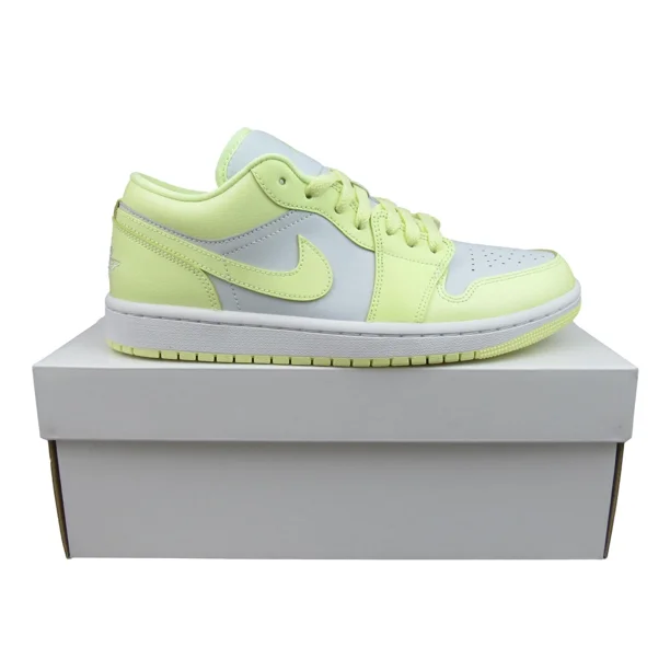 Ni - ke Air Jordan 1 Low Women's Size 10 Platinum White Citron Lemonade NEW DC0774-007