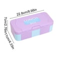 thumbnail image 3 of Interchangeable Bento Lunch Box with Removable 2- and 3-Compartment Inserts, 1100ml Capacity, Microwave-Safe Food-Grade Plastic, Includes Utensils Purple, 3 of 6