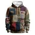 thumbnail image 3 of YOIAVAIOY Men's Vintage Distressed Hoodies American Flag Loose Hooded Sweatshirt Trendy Casual Long Sleeve Pullover Tops with Pockets Multicolor XXXXL, 3 of 3