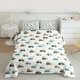 thumbnail image 2 of Manfei Excavator Bulldozer Bedding Comforter Set,Construction Vehicles Twin Comforter Sets,Yellow White Blue Bedding Set For Boys Kids,Super Cozy Room Decor Reversible,2pcs, 2 of 8