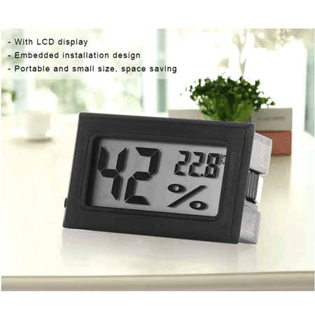 Mini Digital Thermometer Hygrometer Indoor Outdoor LCD Display Humidity Temperature Meter for Cars Incubators Brooders Climb Pet