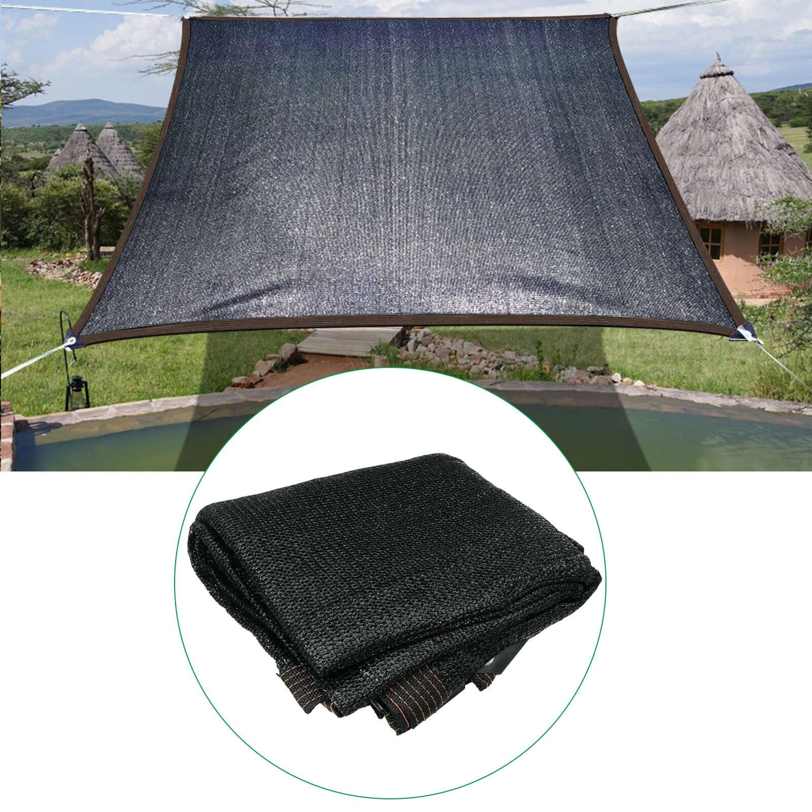 85% UV Block Sun Shade Cloth – PE Mesh Fabric, Breathable, Cooling, Water-Permeable, for Garden, Patio, Roof, Carport – 3x3m / 3x6m