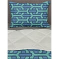 thumbnail image 3 of Abstract Surreal Comforter & Sham Bedding Set, Geometric Puzzle Shaped Labyrinth Style Game Motif Symmetric, 3 pcs Duvet Set Microfiber Filling Quilt, 5 Sizes, Turquoise Violet Blue, by Ambesonne, 3 of 4