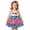 3Multicolour, variant on lnmuld Toddler Girls Independence Day Tiered Dress Red White Blue Gingham Flag Heart Embroidery Sleeveless Party Outfit Size:12-18 Months