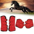 thumbnail image 3 of Garde-jambes de Cheval, Bottes de Tendon de Cheval Réglables pour Équipement Équestre, Ensemble de devant et derrière Rouge, 3 of 7