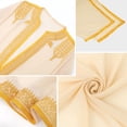 thumbnail image 4 of Open Front Thobe for Men Embroidery Bisht Sleeveless Arabic Dishdasha Mesh Stand Collar Arab Thobe for Wedding & Celebration Beige XXL, 4 of 8