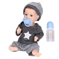 thumbnail image 2 of Poupée Bébé, Poupées Bébé Réalistes en Silicone Toucher Confortable Adorables pour Jouer à la Maison Garçon, 2 of 8