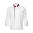 thumbnail image 1 of TSSOE Unisex Chef Coat Long Sleeve Chef Jacket Uniform Button Workwear for Hotel Restaurant Bakery Cooker Red L, 1 of 7