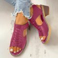 thumbnail image 6 of HBYJLZYG Womens Wedges Sandals, Solid Hollow Out Zipper Casual Vacation Open Toe Beach Sandals, 6 of 6