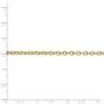 thumbnail image 5 of Real 14kt Yellow Gold 3.2mm Round Open Link Cable Chain; 24 inch; Lobster Clasp; for Adults and Teens; for Women and Men, 5 of 5