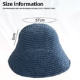 thumbnail image 2 of Sombrero de paja para mujer, sombrero de pescador tejido, sombrero de playa, gorra plegable, gorras de verano, sombrero de pescador para mujer, 2 of 5