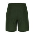 thumbnail image 6 of Havenre Men's Corduroy Shorts Lightweight Casual Elastic Waist Drawstring Lightweight Summer Beach Shorts with Pockets Army Green L, 6 of 7