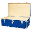 thumbnail image 4 of Rhino Trunk & Case XL Leather Embossed Vinyl Trunk with Removable Wheels, Summer Camp, College, Storage 34"x20"x15" (Royal Blue), 4 of 9