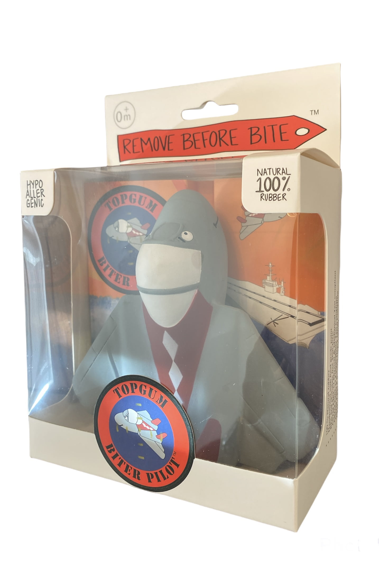 TOPGUM Biter Pilot  Airplane Teething Toy 100% Natural Havea Rubber