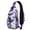 Purple-6, variant on Tiger Print Sling Backpack, Lightweight Crossbody Daypack with Roaring Bengal Face Art, Tribal Jungle Stripes Design, Anti-theft Travel Bag for Wild Lover, Students, City Walk, Gym Use