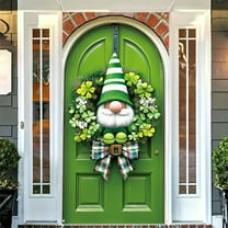 Nilvkv St.Patrick's Day Door Cover, 180x90CM/35.4x70.8" Holiday Banner Background Curtain for Party Supplies Home Decor, St Patricks Day Decorations