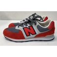 thumbnail image 1 of New Balance Men's Red Gray Suede Mesh Sneakers Size 6, 1 of 6