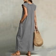 thumbnail image 6 of 2026 European And Station Summer Solid Color Elegant Temperament Flying Sleeve Dress, 6 of 8