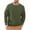 Army Green, variant on Chiccall Mens Casual Fleece Lined Sweatshirts with Sleeve Pockets Fashion Crew Neck Cargo Sweatshirts