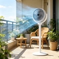 thumbnail image 5 of Rechargeable Plastic Table and Floor Fan - Adjustable Height, 5-Speed, Battery-Powered, USB-C Charging - Portable Quiet Fan for Bedroom, Desk, Balcony, Living Room White, 5 of 6