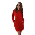 thumbnail image 3 of Womens Summer Tops Tall Women Tops Blouses Base Layer Shirts Women's Long Sleeve Tunic Not Today Solid Color T Shirt Scrub Undershirts Women Exercise Clothes Corduroy on Clearance Red M, 3 of 7