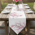 thumbnail image 6 of Pink Cherry Blossom Table Runner Linen Burlap Table Runner 70 Inches Long Spring Branches Floral Watercolor Dresser Scarves for Kitchen Island Coffee Dining Party Wedding Holiday Decor 13"x70", 6 of 8