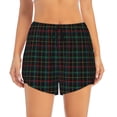 thumbnail image 4 of Lsque Buffalo Plaid Dark Green Printed Women's Running Shorts with Liner Pockets,Elastic Quick Dry Workout Athletic Gym Yoga Shorts,Womens High Waist Shorts-XX-Large, 4 of 9