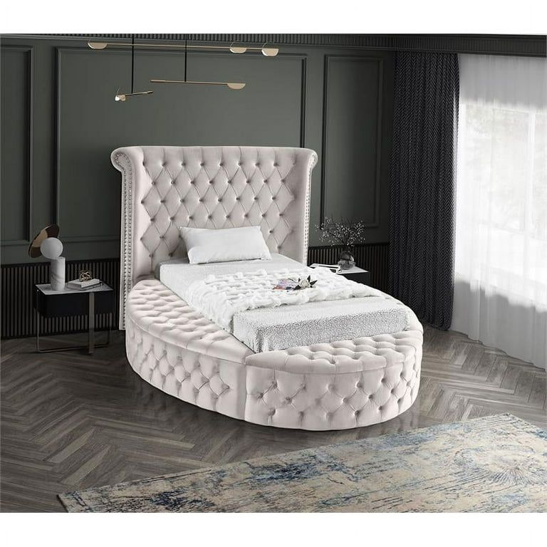Meridian Furniture Luxus Velvet Twin Bed Meridian Furniture Luxus Velvet Twin Bed
