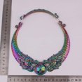 thumbnail image 5 of Vintage Exaggerated Ethnic Carved Chunky Collar Choker Necklace Costume Jewelry, 5 of 7