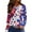 Blue, variant on 4th Of July Shirts Women American Flag Shirt Long Sleeve Patriotic Top USA Independence Day Outfits Plus Size Star Stripes Outfit Black XL