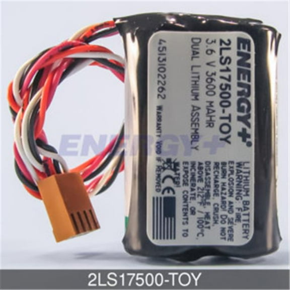 FedCo Batteries Compatible with ENERGY  Replacement Battery For Kawasaki Robot Control - Black Heat Shrink - 2.04 x 1.34 x 0.68 in.