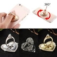 thumbnail image 4 of Douhoow Cell Phone Finger Ring Holder Love Heart Shaped 360 degree Rotating Stand, 4 of 5