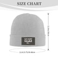 thumbnail image 3 of XMXT Winter Casual Beanie Hats for Men Women, Eat Sleep Game Brown Print Unisex Adult Cap Warm Daily Knit Hat Skull Caps, Gray, 3 of 9