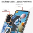thumbnail image 3 of Allytech Galaxy A21s Case Cover, Soft TPU Back Cover with Ring Holder Stand Shockproof Anti-Scratch Slim Fit Bumper Phone Case for Samsung Galaxy A21s, Blue Flower, 3 of 4