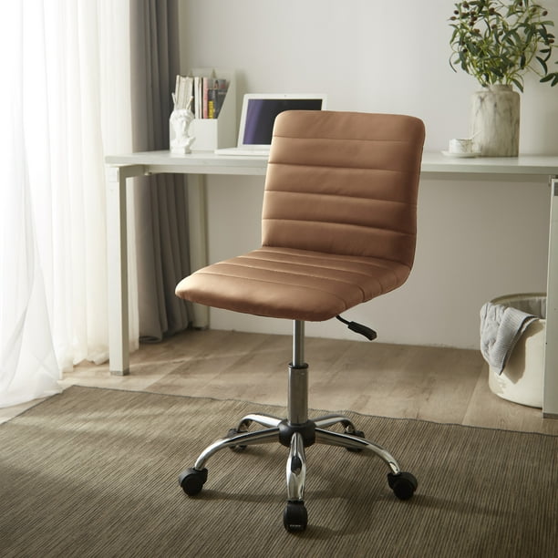 Urban Faux Leather Office Task, Tan Leather Office Desk Chair