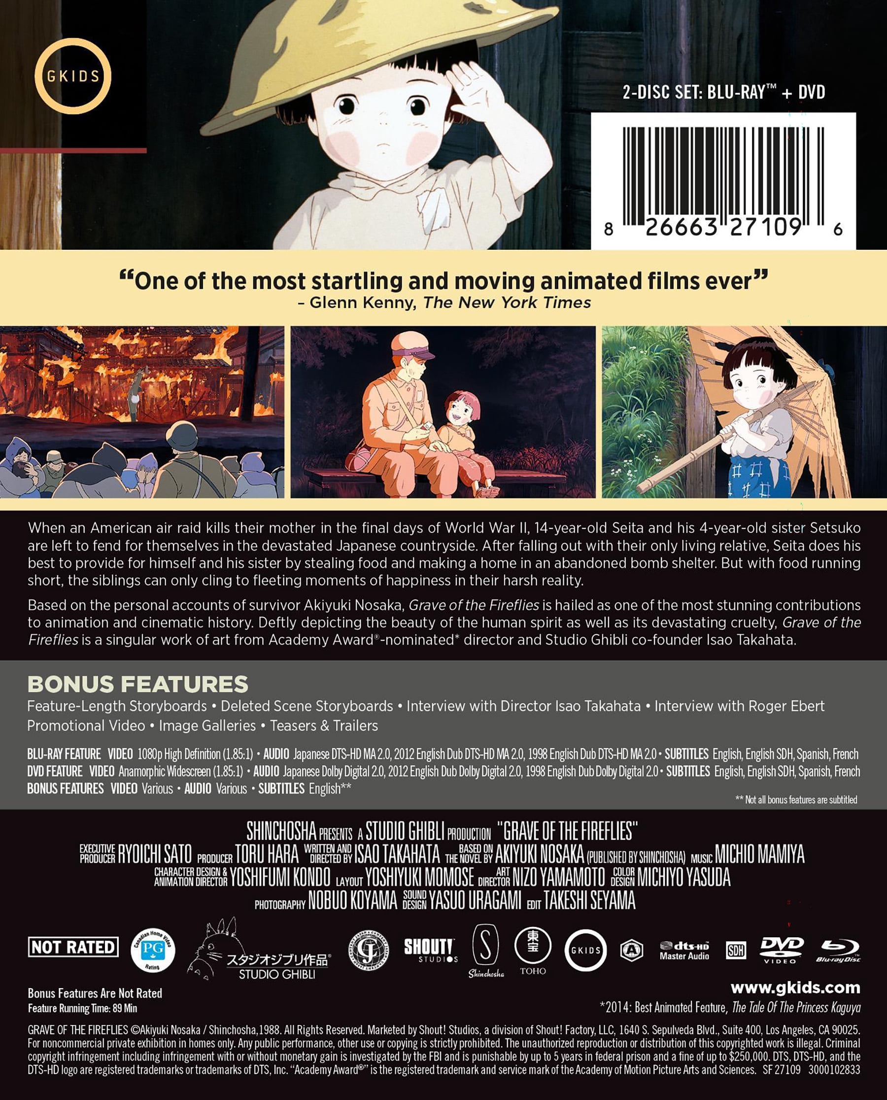 Grave of the Fireflies (Limited Edition SteelBook) (Blu-ray + DVD), Anime, Shout! Factory