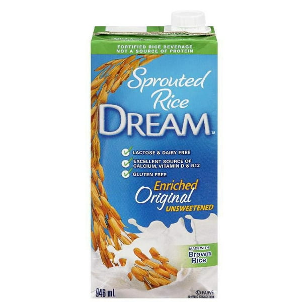 Sprouted Rice Dream  - Boisson non laitière non sucrée enrichie originale 946 mL, Rice Non Dairy Beverage