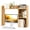Beige, variant on Topbuy Desktop Bookshelf 3-Tier Multipurpose Countertop Hutch Bookshelf for 27 Inch Monitor w/ 3 Upper Shelves & 2 Side Compartments White