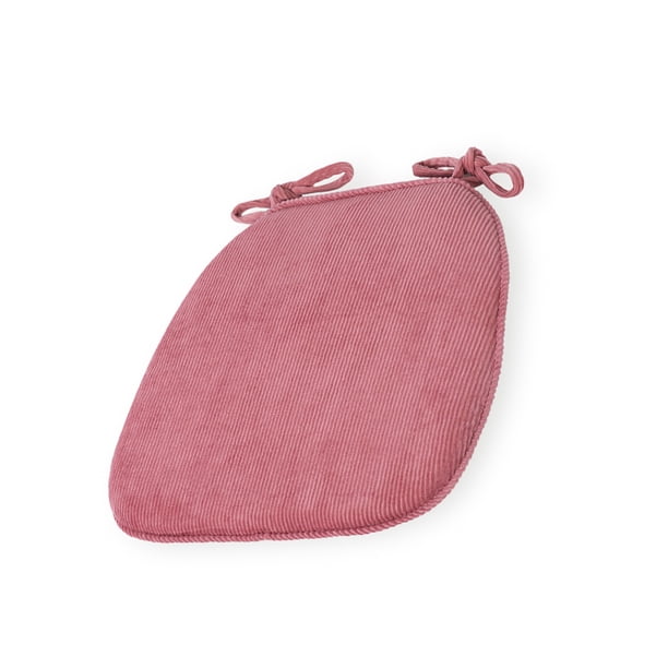 Almohadillas de pana para silla Bewildely en forma de U cojín con lazos color rosa