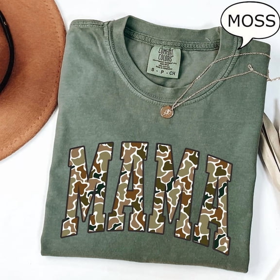 Camouflage Mama T-Shirt, Camo Mama Shirt, Mother's Day Gift, Varsity Mama Shirt, Retro Mama Shirt TH190525